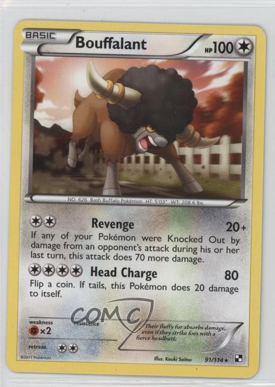 Bouffalant Pokemon Black & White Base Set #91