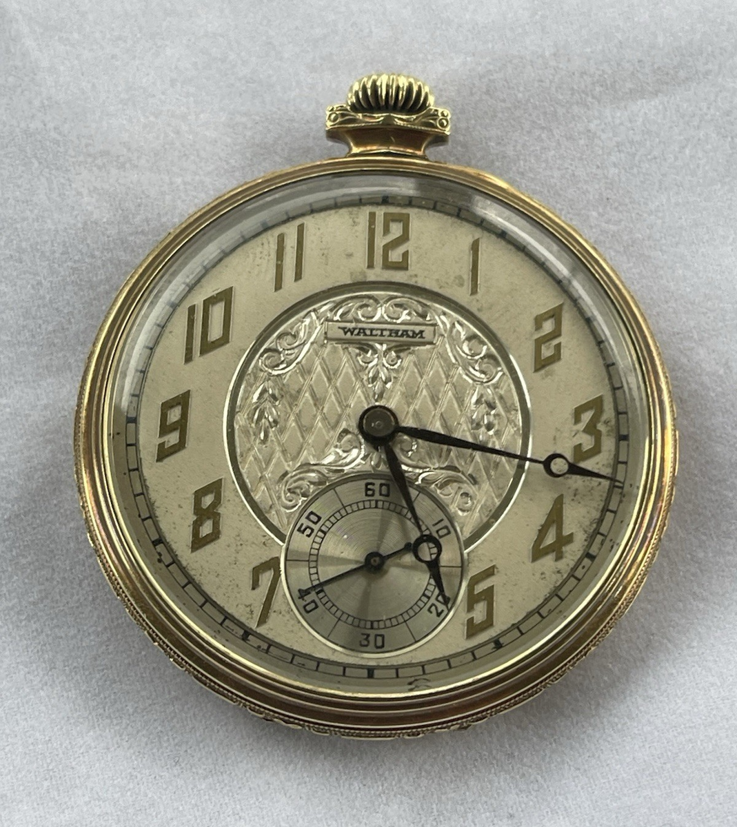 Antique Waltham Pocket Watch Adjusted 14k GF 17 Jewels Colonial AWCO  Running