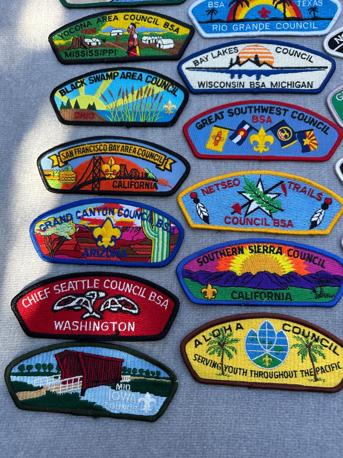 Vintage Lot of 58 Boy Scout Council Patches-BSA-CSP-Scouting Lot-NOS-Collectors!