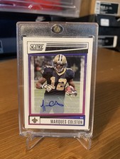 2022 Panini Score Marques Colston Autograph #62 Saints Signatures