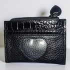 Brighton Card Wallet Pocket Card Black Heart  Pebbled Leather — photo 2