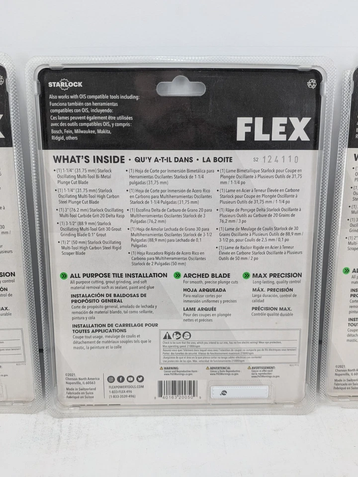 Lot of 3 | Flex 5-Piece Oscillating Multi-Tool Tiling Project Kit | Brand New - Image 3 of 3