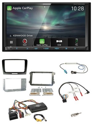 Kenwood Bluetooth USB 2DIN Lenkrad TMC DAB Navigation für Skoda Superb 08-15 40p