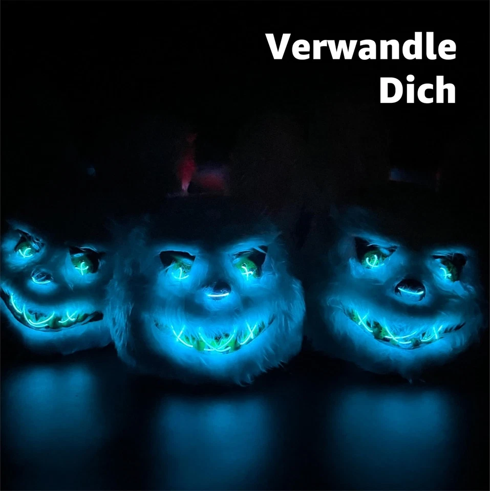 Horror Hase LED Grusel Maske - wie aus Purge steuerbar, Halloween & Fasching - Bild 4 von 4