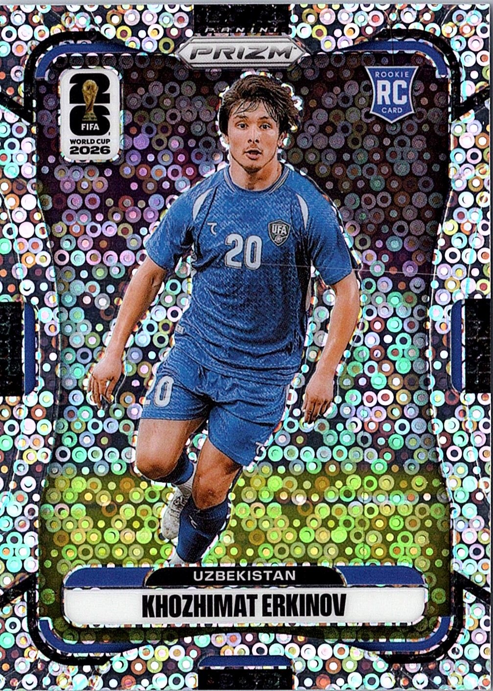 2026 Panini Prizm FIFA World Cup #449 Khozhimat Erkinov Disco Prizms