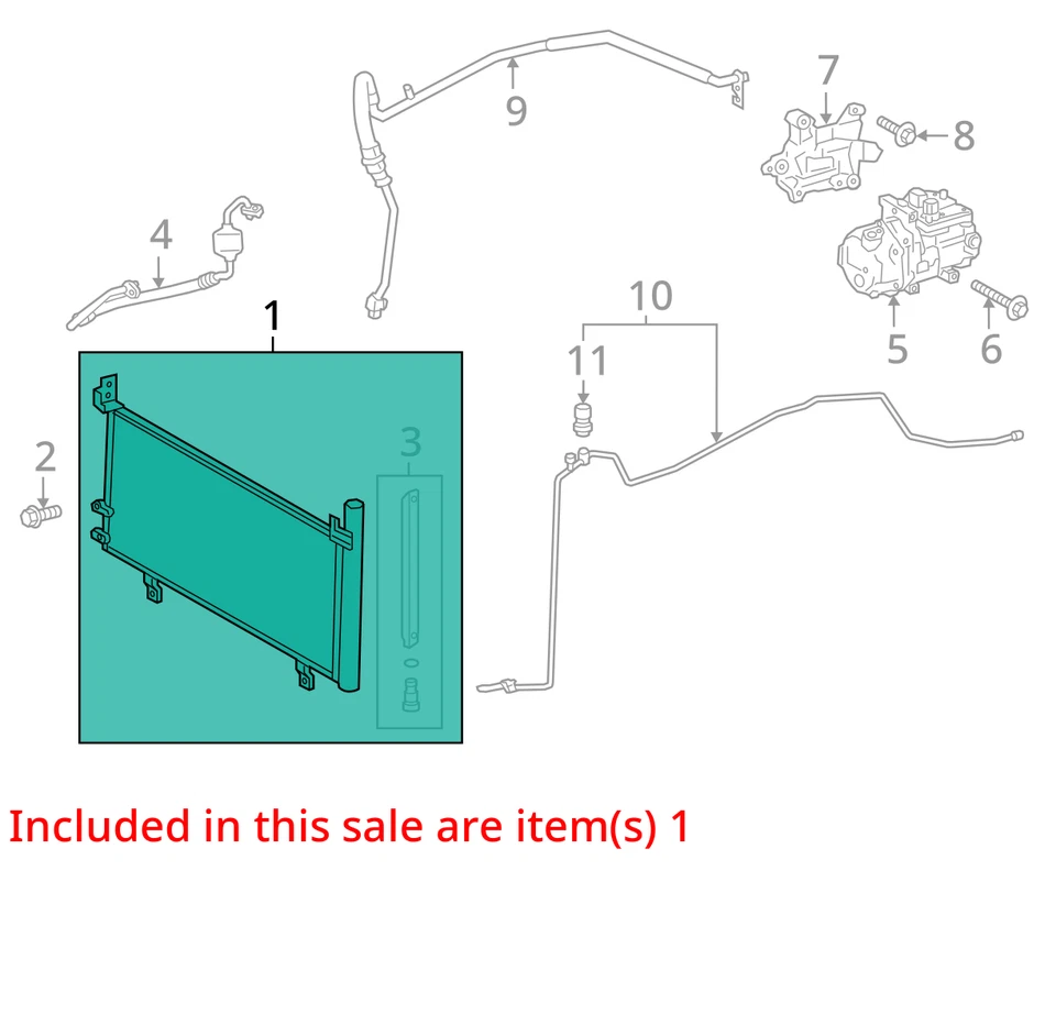 2012-2017 Toyota Camry AC A/C Air Conditioner Condenser 81K OEM LKQ - Image 4 of 4