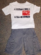 Boys Summer Set Size 7-8 Oshkosh Shorts Tommy Hilfiger T-shirt