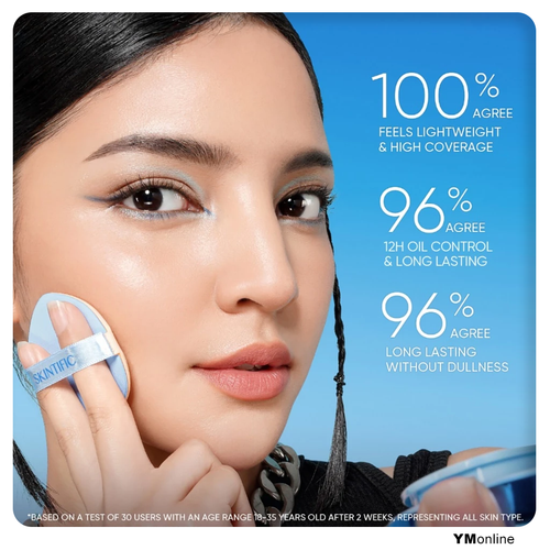 SKINTIFIC Perfect Stay Velvet Matte Cushion Foundation 11ml - Long Lasting