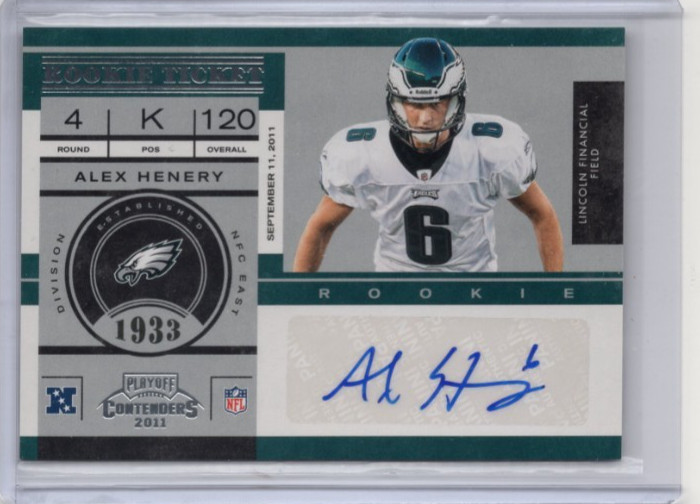 Alex Henery Playoff Contenders #108 Autograph