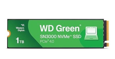 1TB WD Green SN3000 NVMe Internal SSD - Solid State Drive - Gen4 PCIe, M.2 2280