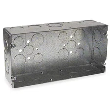 Raco 942 Electrical Box, 90 Cu In, Gang Box Type, 3 Gangs, Galvanized Steel,