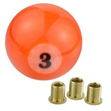 3 Ball Shift Knob Car Gear Stick Shifter Knobs Round Shifting Lever Red-orange