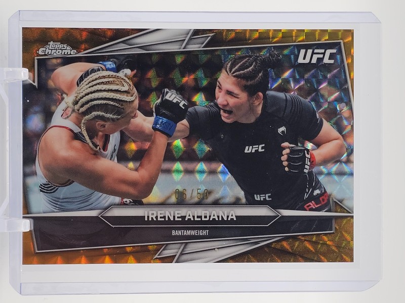 IRENE ALDANA 2026 TOPPS CHROME UFC GOLD GEOMETRIC REFRACTOR /50 #173 Q3694