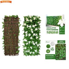 Expandable Faux Ivy Privacy Screen, Pack of 2 - Elegant Outdoor Fencing Solution