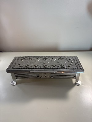 Stanley Szwarc Handmade Hinged Metal Jewelry Box, Stainless Steel, Felt-Lined