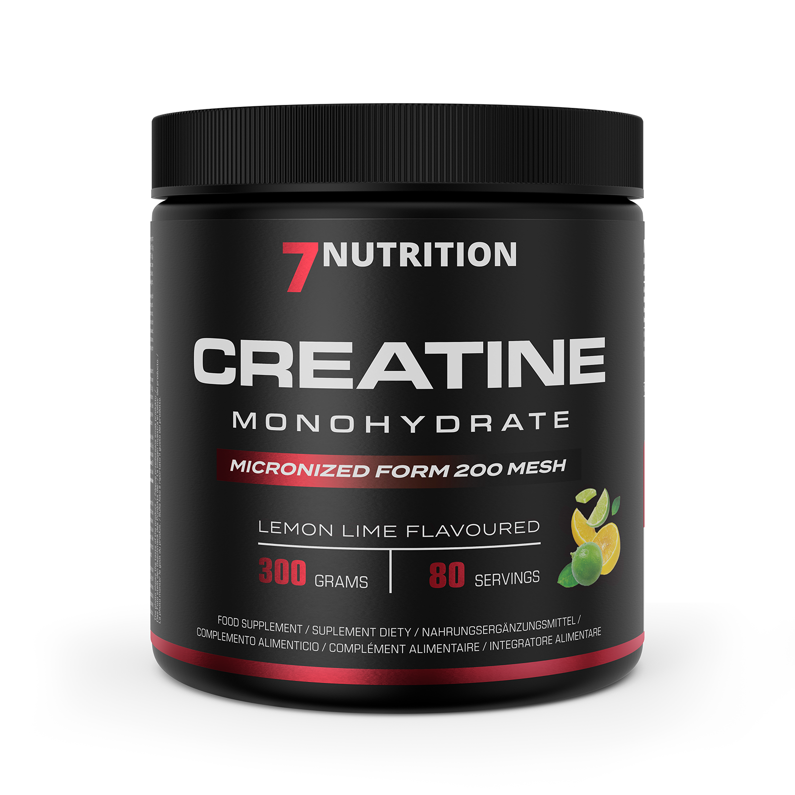 7NUTRITION CREATINE MONOHYDRATE MICRONIZED FORM 200 MESH 300G LEMON LIME