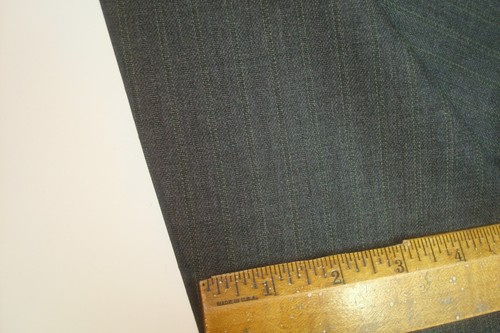 4.33 yds WOOL Fabric Luxury Super 100s Suiting 10 oz Gray stripe 156" BTP - Picture 4 of 5