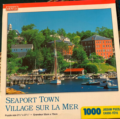 Hoyle Seaport Town Village Sur La Mer 1000 Piece Puzzle