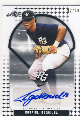 GABRIEL ESQUIVEL 2018 Leaf Perfect Game PG Black AUTO /50 NOVA