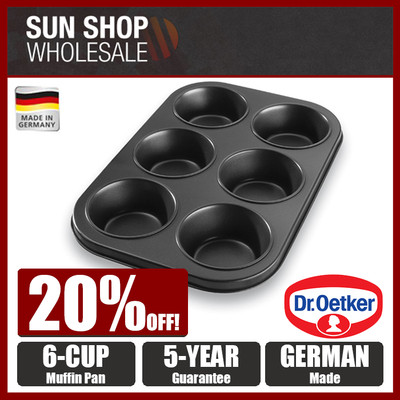 Made in Germany! Dr.Oetker Tradition 6 Cup Non-stick Muffin Pan! RRP $30.00!