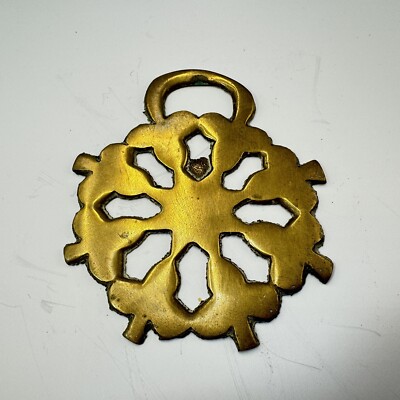 Horse Brass Clover Club Ireland Star Pub Canal Boat Fire Man Cave Vintage