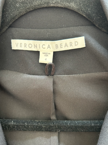 Veronica Beard Hadley Jacket Size 4 Black Scuba Moto Dickey Full Zip Blazer - Picture 2 of 3
