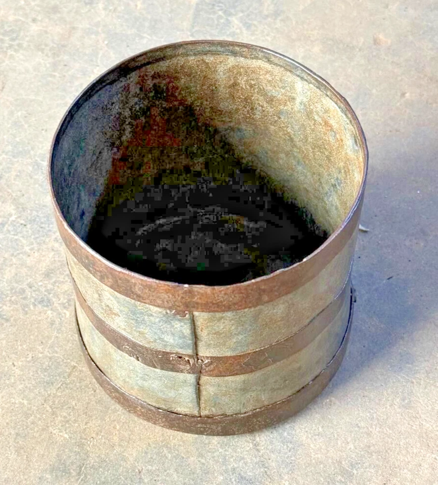 Старинный железный измерительный горшок мана оригинальный расписанный вручную 17217 - Изображение 2 из 4