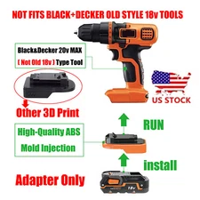 Adapter for Ridgid 18V Battery To Power for Black&Decker 20V MAX (Not 18V) Tools