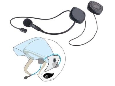 auvisio Stereo-Headset mit Bluetooth 4.1 & Freisprecher für Motorradhelme