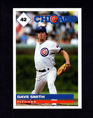 #42 DAVE SMITH, Cubs ~ 1991 Marathon Gas/Oil regional card (blank back)