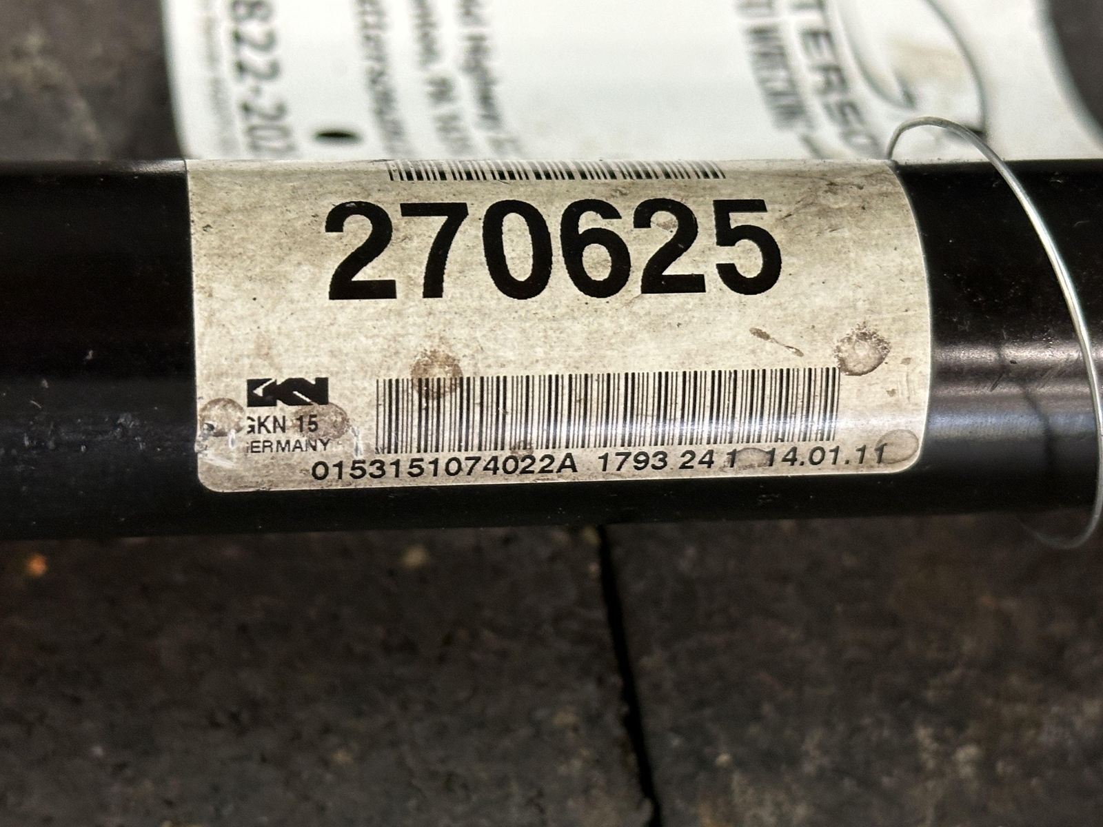 11-15 MASERATI GRANTURISMO RWD REAR DRIVER LEFT LH AXLE SHAFT 18K MILES