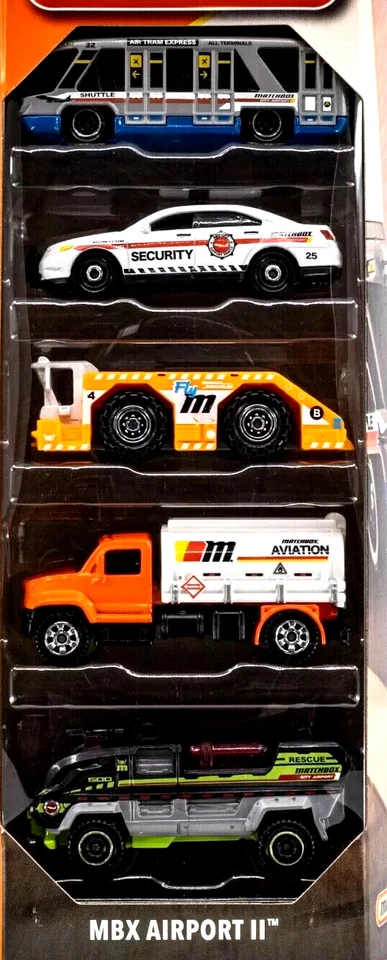 2025 Matchbox MBX Airport II 5-Pack Ford Police Interceptor SECURITY - Image 2 of 4