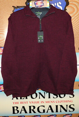 Haggar Cool 18Pro 1/4 Zip Fleecy Warm Sweaters - Reg $17.99 - Big & Tall $19.99