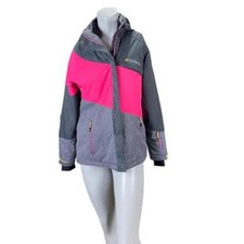 Killtec Ski Jacket Allround Gray Pink Hooded Zip Front Technical Series Women 14
