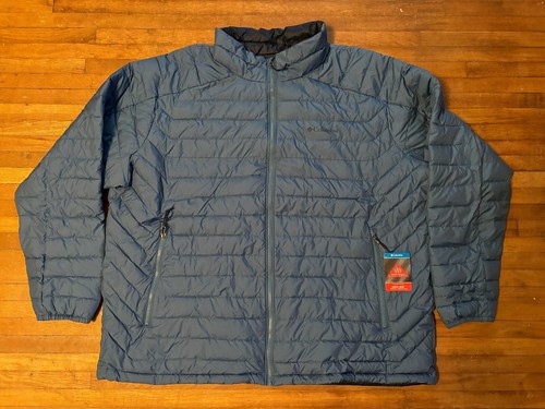 Columbia Mens White Out II Omni Heat Thermal Reflective Blue Jacket Size 4X NWT