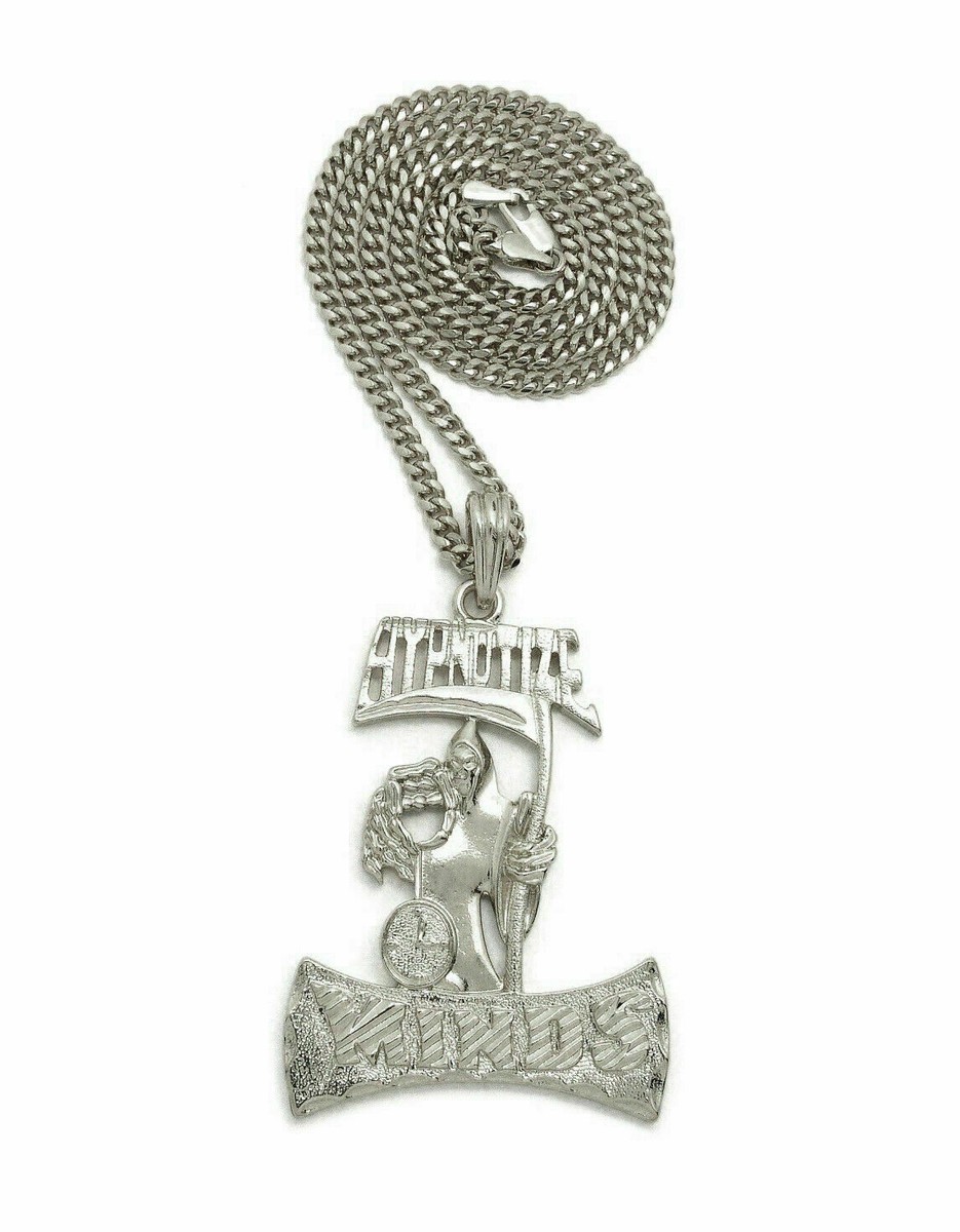 Hip Hop Iced Hypnotize Minds Pendant & 4mm 24
