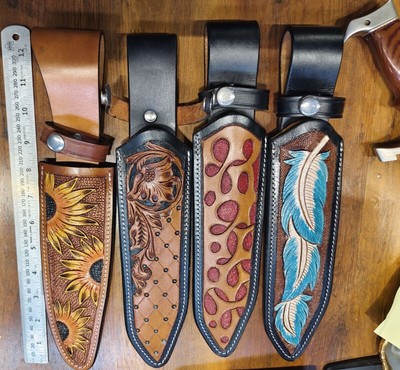 Custom Handmade Damascus Steel Jagdmesser Fixed Blade With Leather Sheath