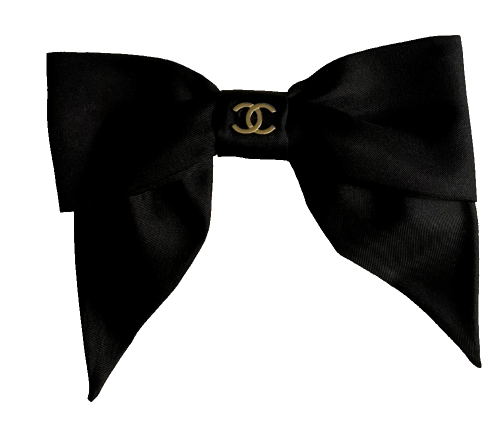プレゼントにも最適♪【CHANEL】Beauty Hair Clip & Black NEW CHANEL black hair ribbon clip / bow barette with LGH