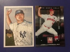 Joba Chamberlain 2007 Bowman Heritage + 2008 Elite Extra Edition RC (one each)