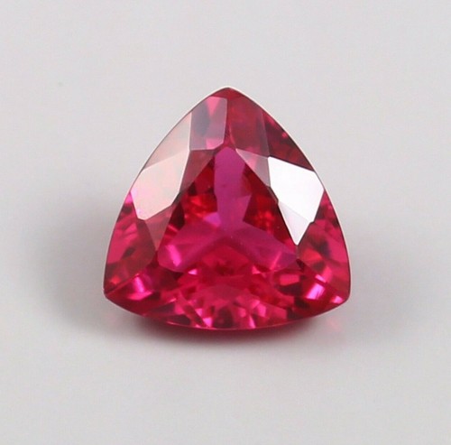 AAA 7 MM Natural Mozambique Blood Red Ruby Loose Trillion Gemstone Cut Ruby Cut - Picture 3 of 4