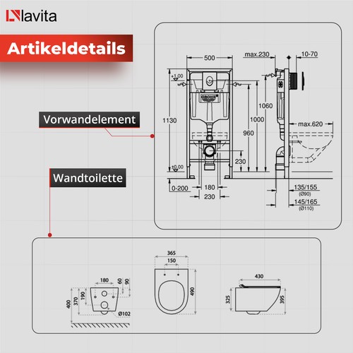GROHE Vorwandelement Solido + Wand WC Sofi Slim Folklor + Knopf Set - Bild 24 von 29