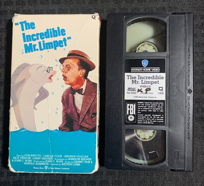 1990 THE INCREDIBLE MR LIMPET Warner Home Video VHS #11808 Don