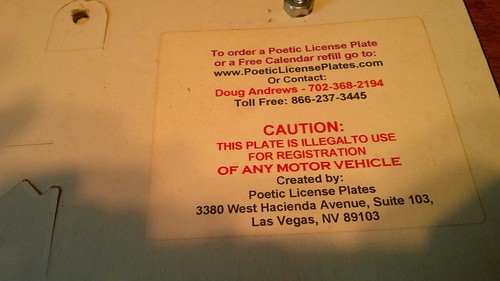 Trvln man Las Vegas Novelty Car License Plate 2003 - Picture 7 of 7