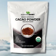 1 LB (16 OZ ) USDA Organic Raw Cacao Powder,100% Pure, ALL NATURAL,ALWAYS FRESH
