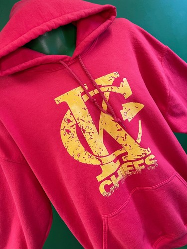 NFL Kansas City Chiefs Custom Red Hoodie Men's X-Large - 第 1/4 張圖片