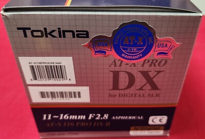 Tokina AT-X 116 PRO DX 2 11-16mm f/2.8 Aspherical Lens Nikon Wide Angle
