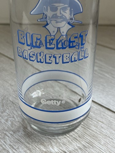 Getty Benzina Seton Hall Pirates Big East Basketball Glass HI Ball 16 oz anni '80 - Foto 3 di 6