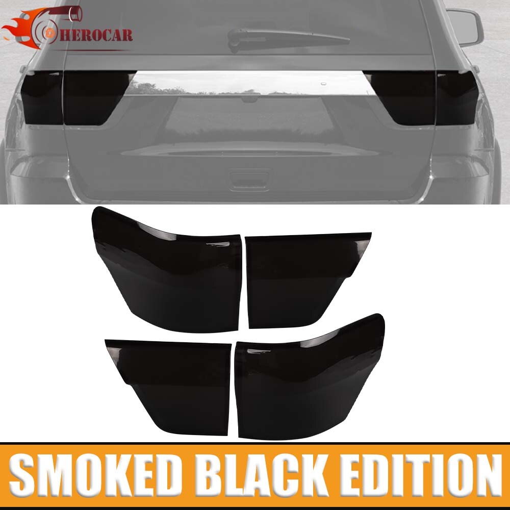 Smoke Black Taillight Rear Lamp Covers For 11-13 Jeep Grand Cherokee Accessories