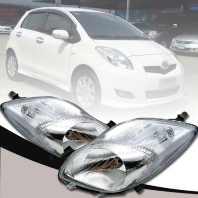 Pair LR Head Lamp Front Light For Toyota Yaris Vitz XP90 2009-2012