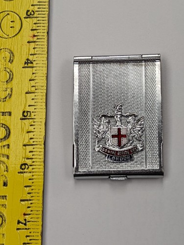 Vintage LONDON DOMINE DIRIGE NOS Crest Coat Of Arms Lapel MONEY CLIP - Picture 3 of 6